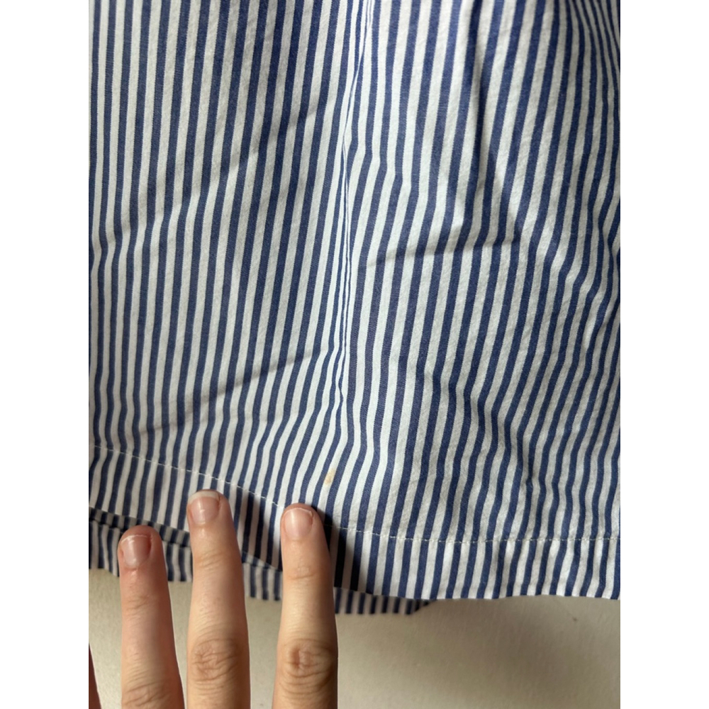 Women's Saks Fifth Avenue Top Size M Blue White Striped - Picture 4 of 4